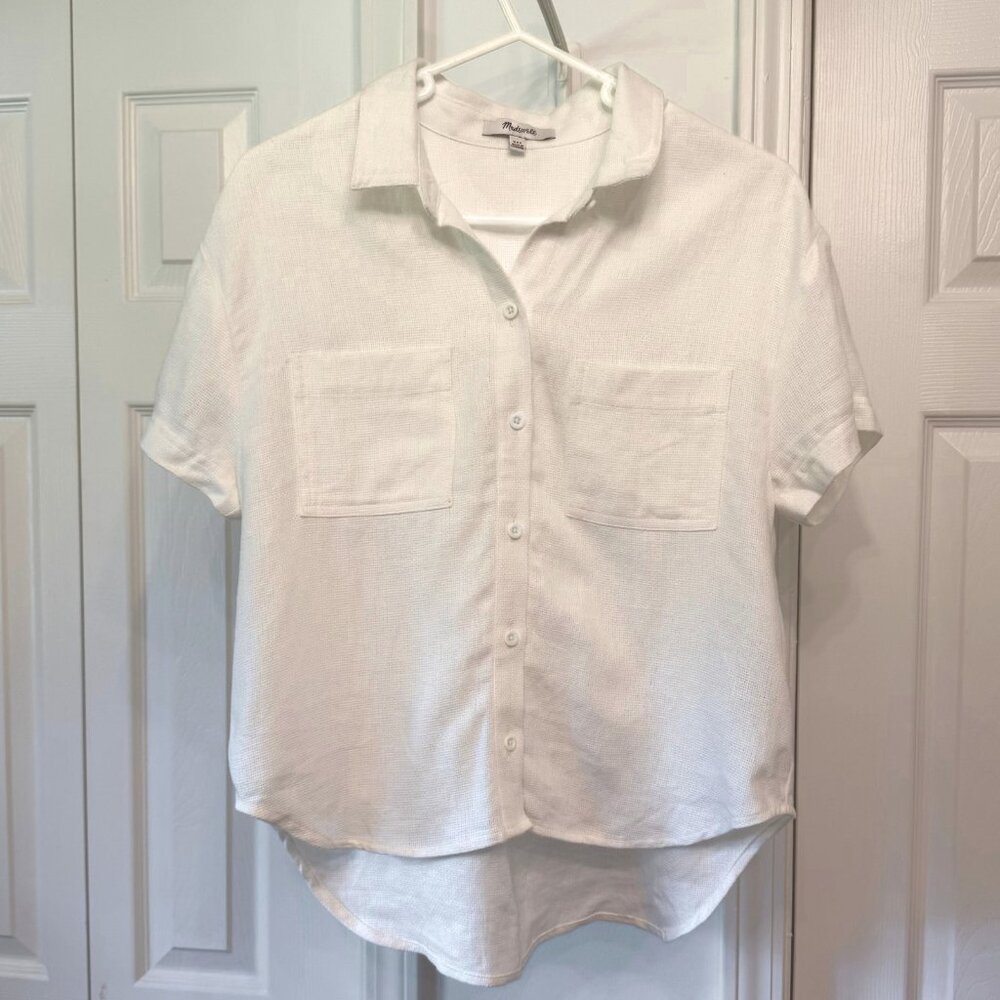 Madewell Button-Up Shirttail Shirt (SIZE XXS)